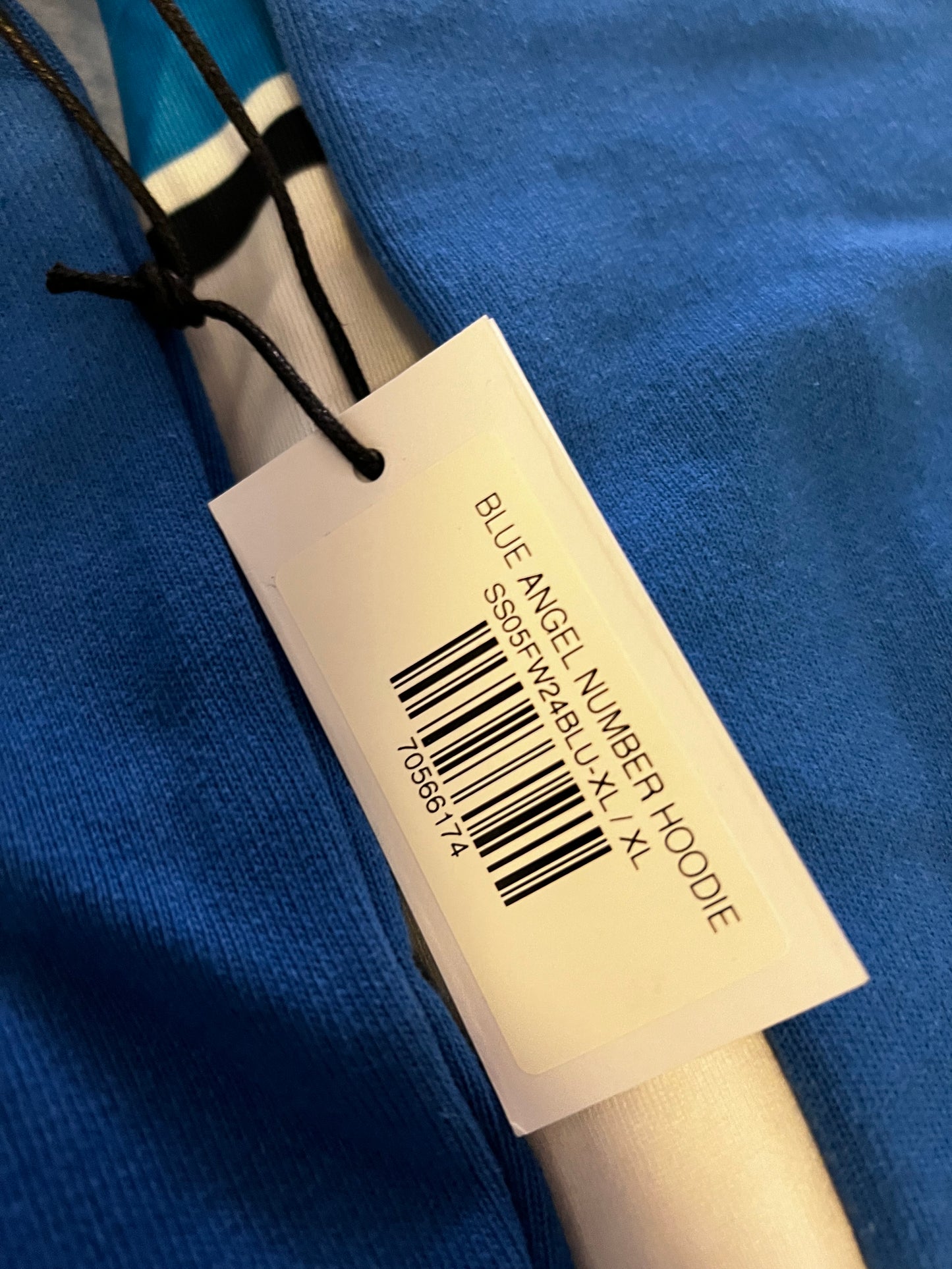 Sp5der Angel Number Hoodie Blue